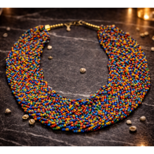 multicolor beaded necklace for women boho statement jewellery India Tavielle